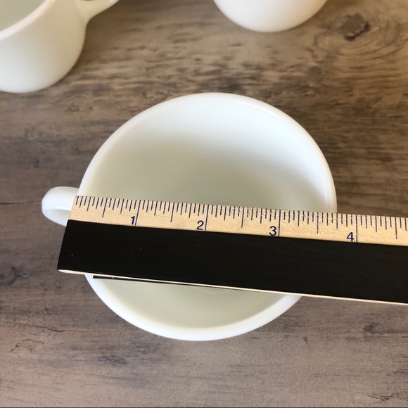 CLASSIC - Pyrex White Mugs Set of 4 - Picture 5 of 7